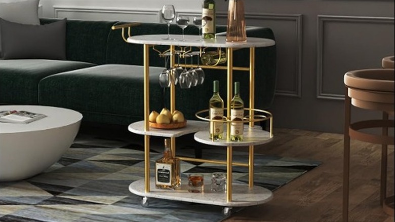 4-Tier Mobile Bar Cart