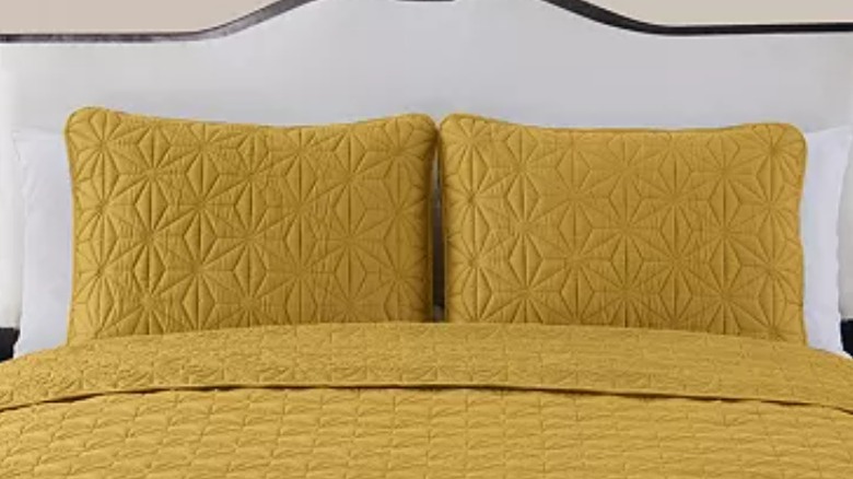 Yellow bedspread