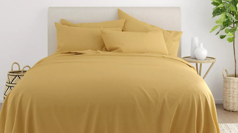 Yellow bedsheets