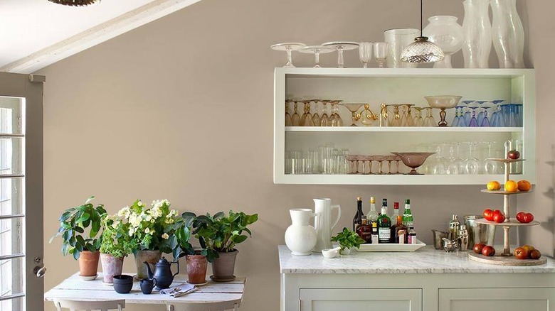 kitchen with Glidden Best Beige paint