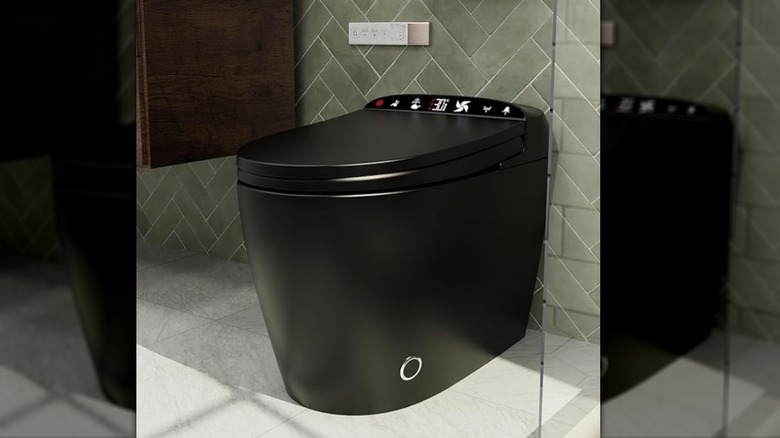 black smart toilet