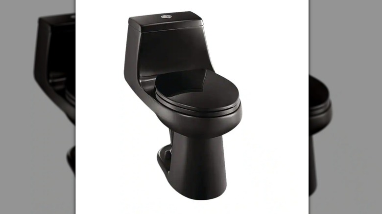 black toilet