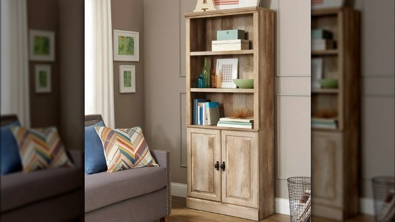 natural oak bookcase