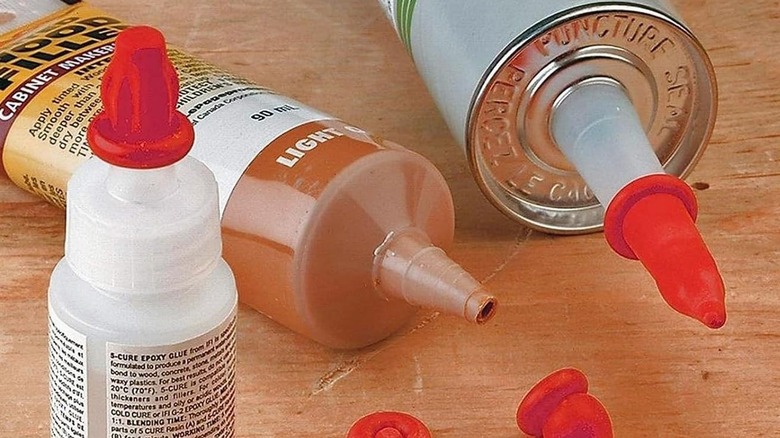 Caulk caps on open tubes of caulk