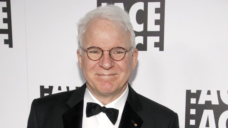 Steve Martin wearing glasses tuxedo