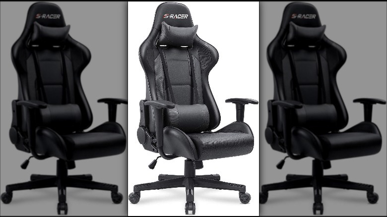 black Homall gaming chair 