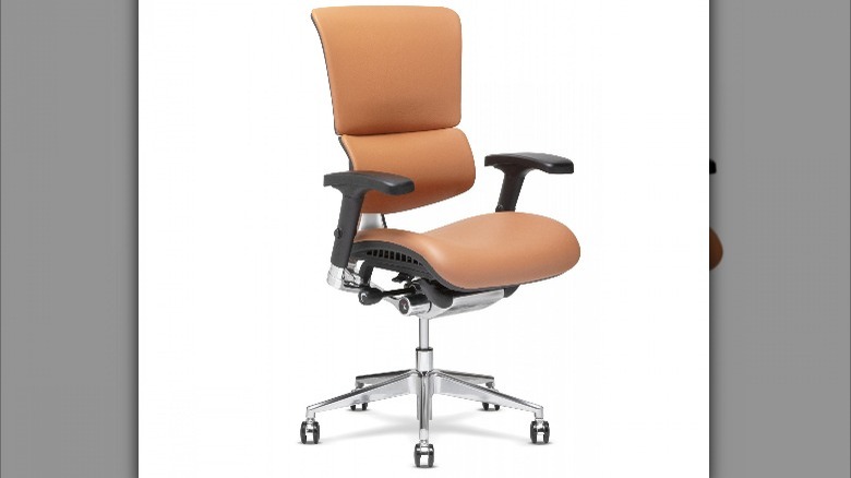 tan leather office chair