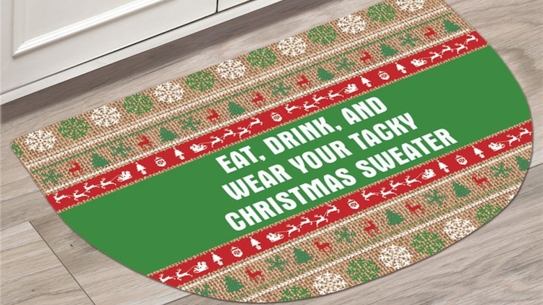 GiftsForYouNow's Personalized Ugly Sweater Doormat