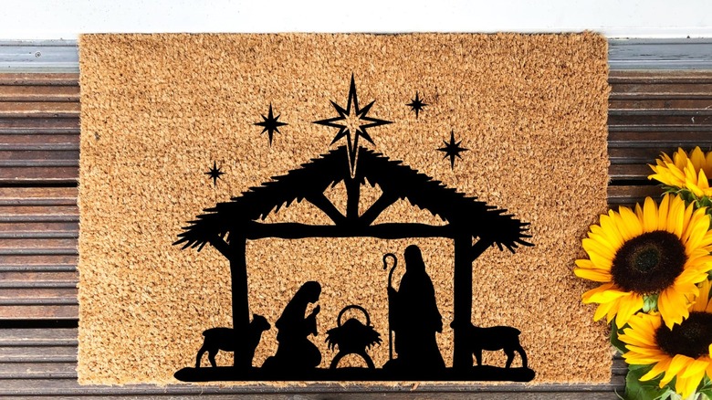 Simply Rustic Barn's Nativity Doormat