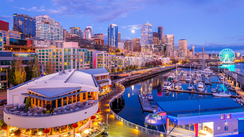 boats in Seattle harbor