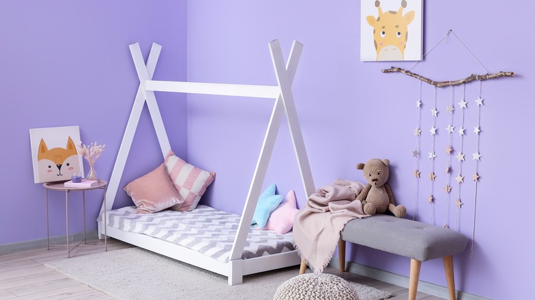 light purple children's bedroom