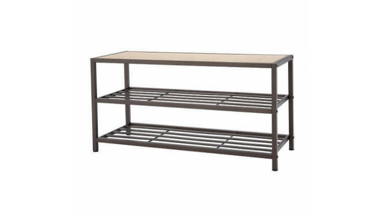 3-tiered shoe rack and bench 