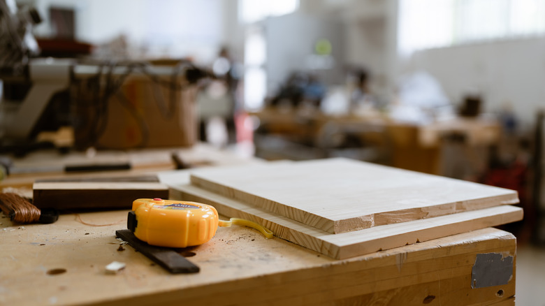 Butcher block workbench countertop