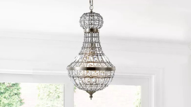 silver regency chandelier