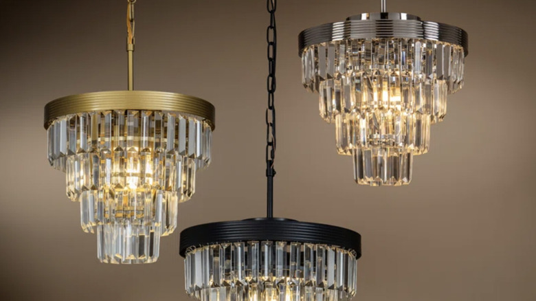 assorted art deco chandeliers