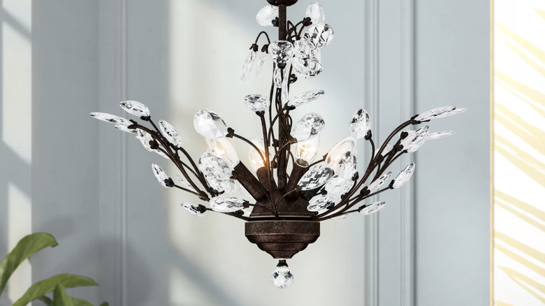 rustic crystal chandelier