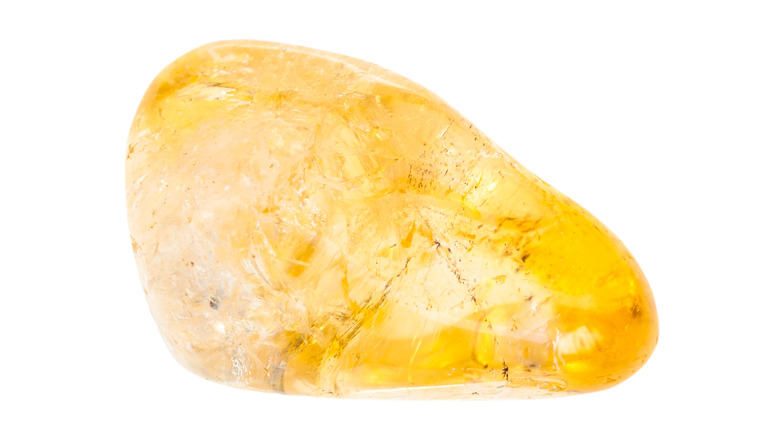 polished citrine quartz stone