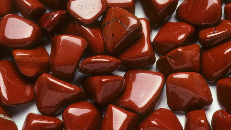 multiple red jasper stones