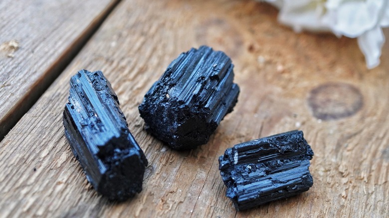 black tourmaline crystal