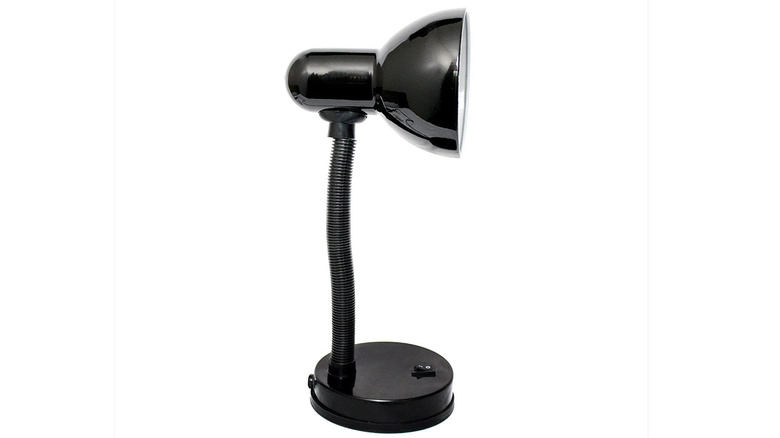 small black desk lamp