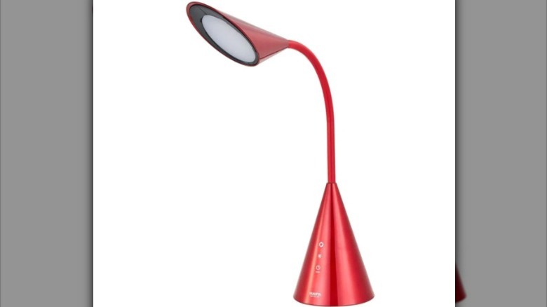 red minimalist lamp