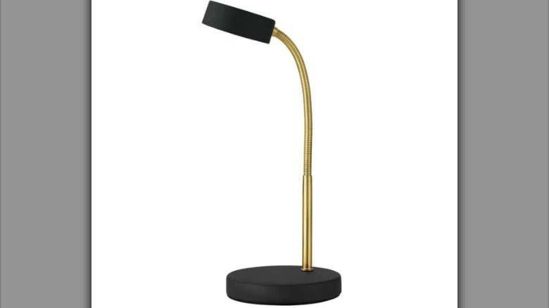black and gold LED lamp