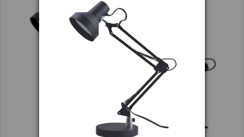 black adjustable industrial style lamp