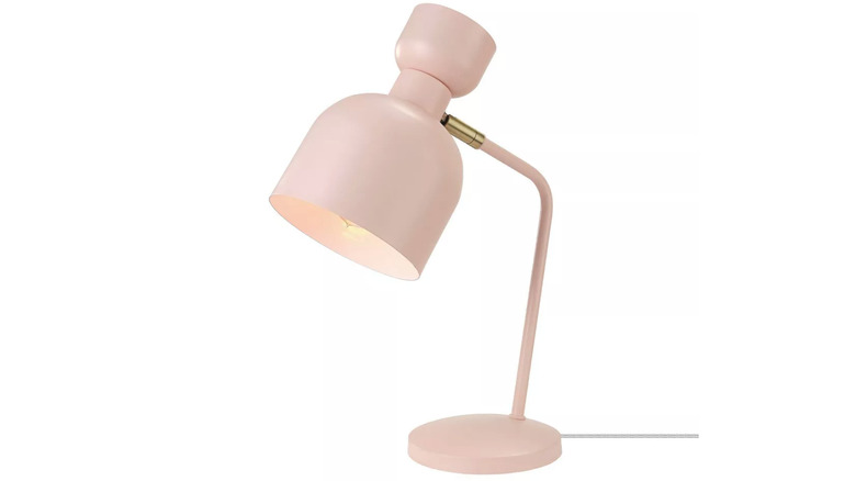 pink lamp with pivot joint