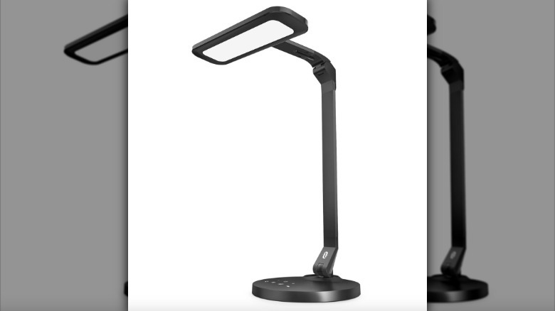 tall black LED desk lamp