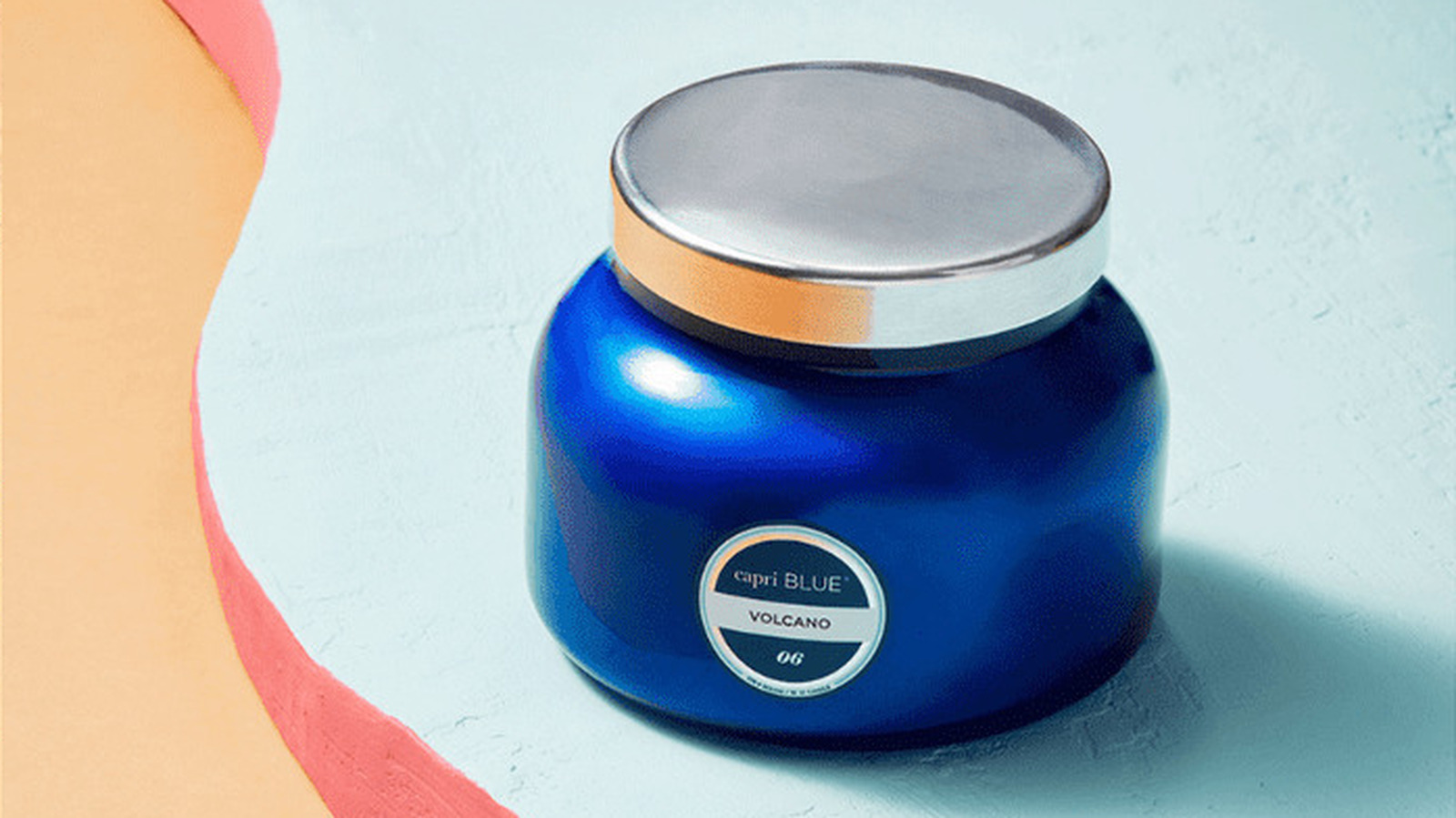 Blue & Mercury Half Tone Scented Candle Pot