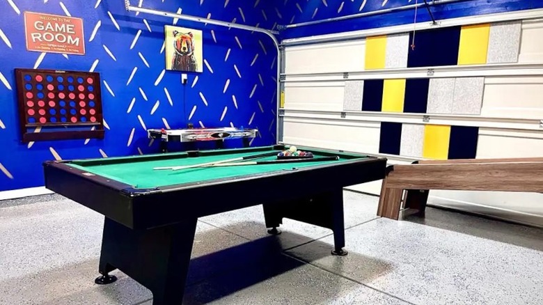 game room in vacation home
