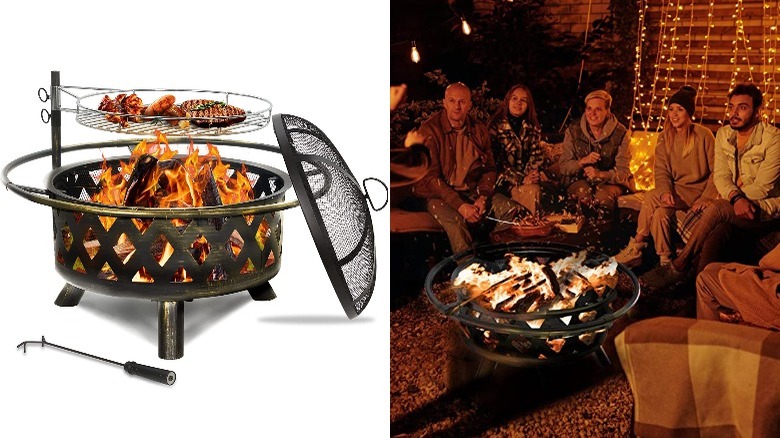 UDPATIO fire pit with grill