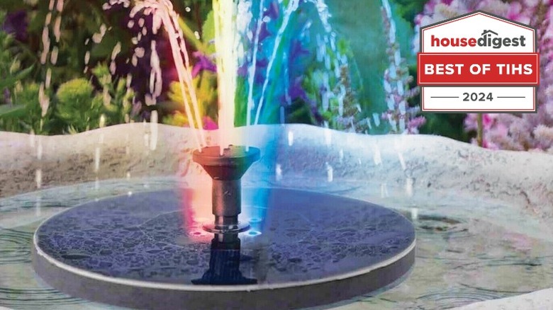 Solar color-changing water fountain