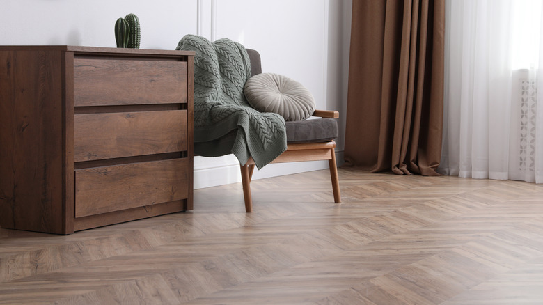 medium tone wood floor