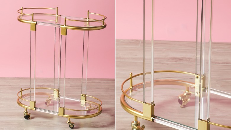 Golden bar cart