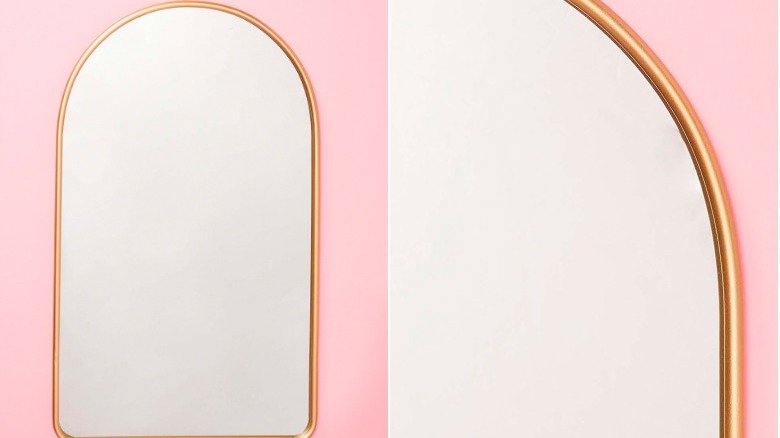 Gold framed arch mirror