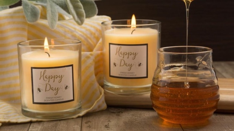 Honey scented candles