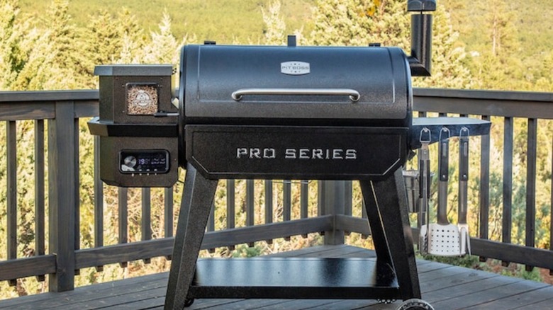 Outdoor black grill