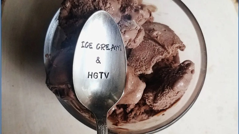 ice cream HGTV stamped spoon