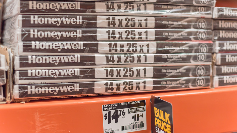 Home Depot shelf with price tag