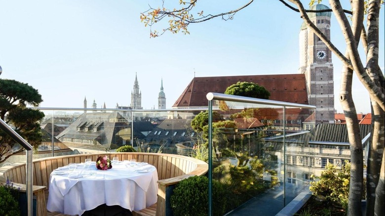 rooftop terrace with view of Munich