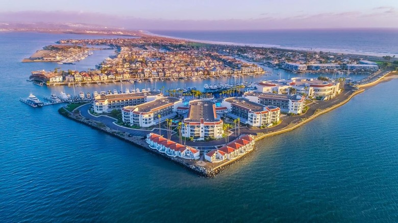 aerial view of loews island resort