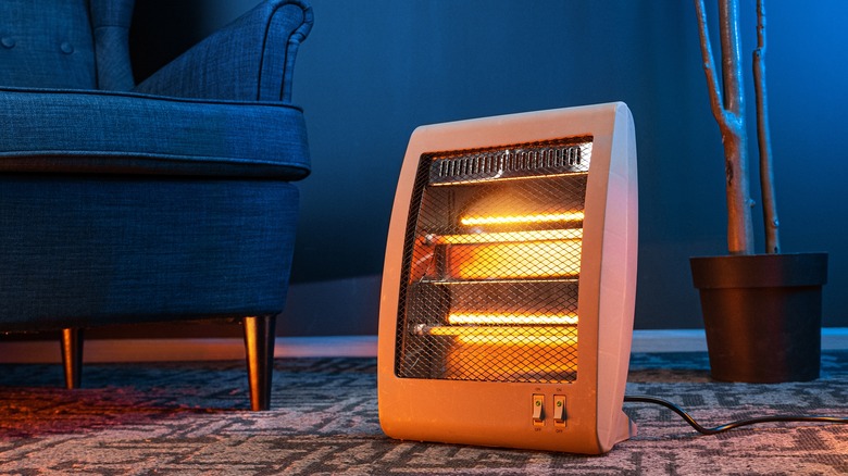 infrared heater in living room