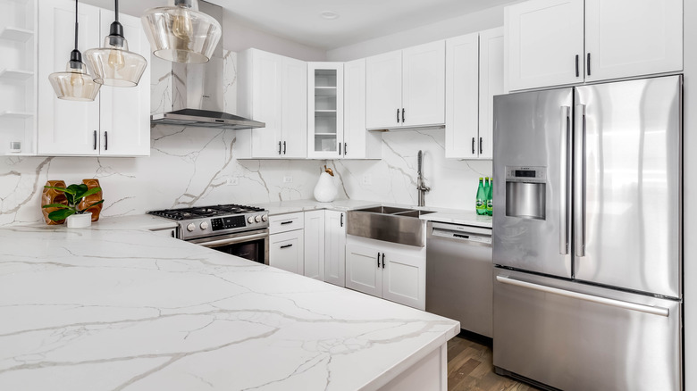 All-white kitchen