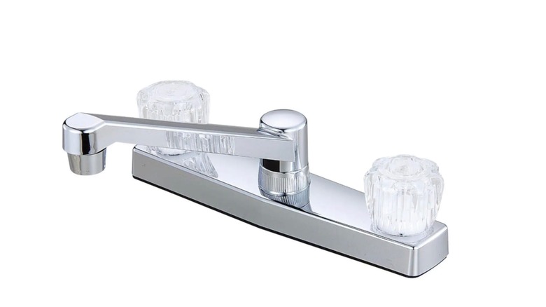 Unbranded two-knob chrome faucet