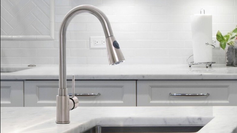 Zenvida's brush-nickeled faucet