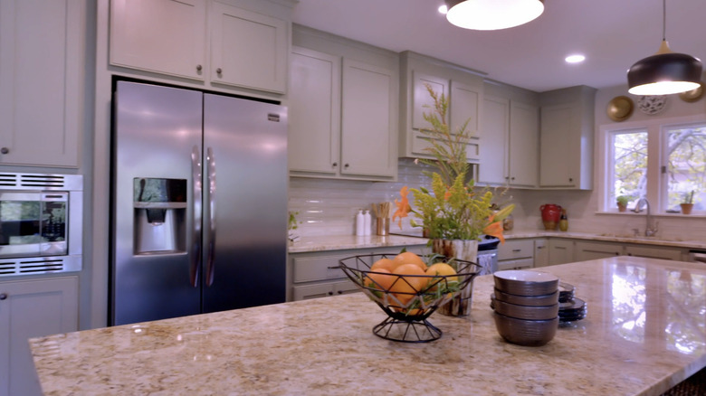 Inviting kitchen with large island