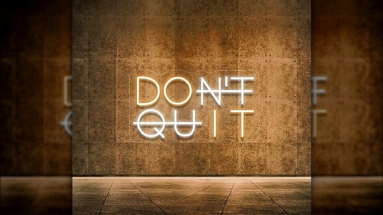 YIKBIK Don't Quit LED wall sign