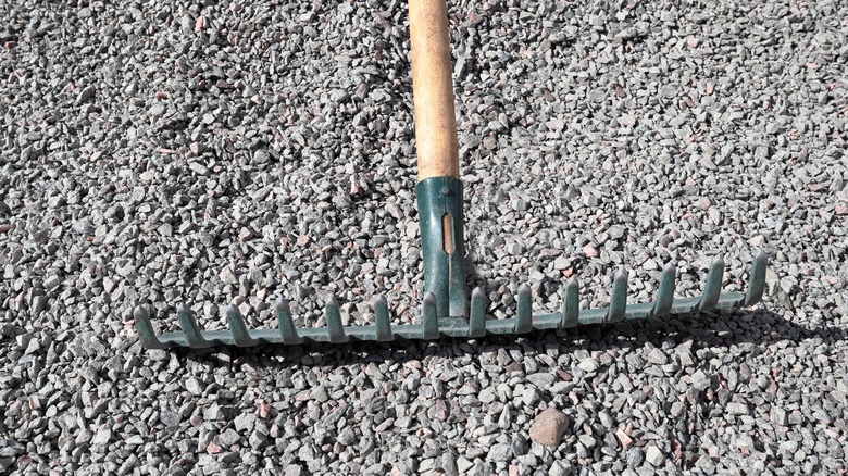 Gravel and rake