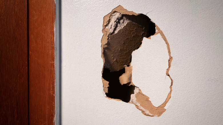 Large hole in drywall